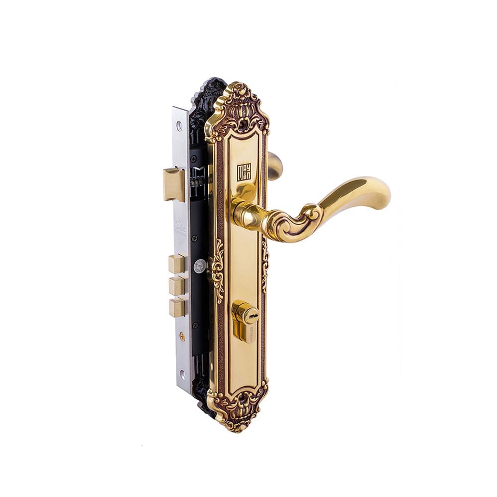 Bộ khóa tay nắm đồng thau HC 8529 dài 303 - Ảnh 4