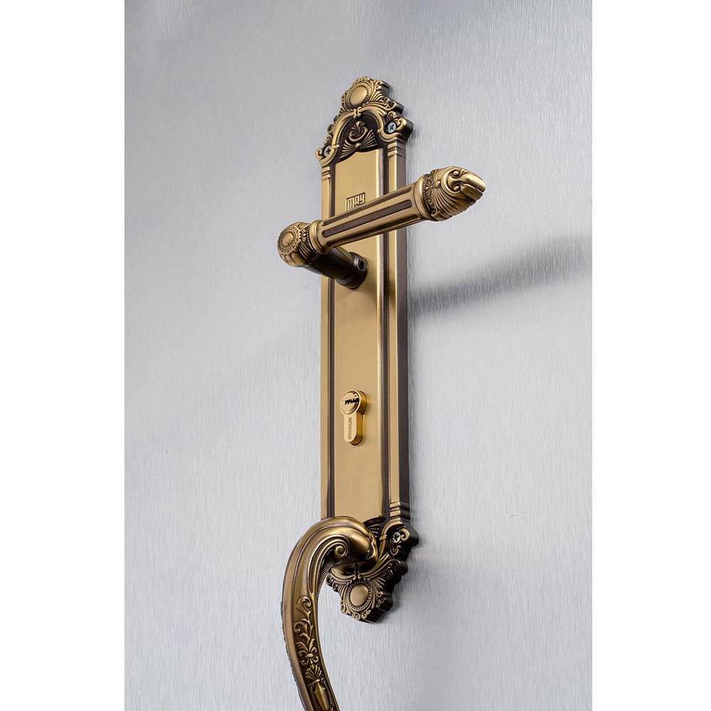 Khóa cửa gỗ đại sảnh đồng thau HCR8526 dài 590 - Ảnh 4