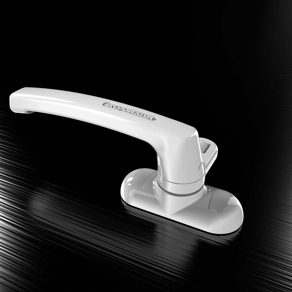 Tay nắm cài hệ vát cạnh AP02 Huy Hoàng màu trắng - Ảnh 3