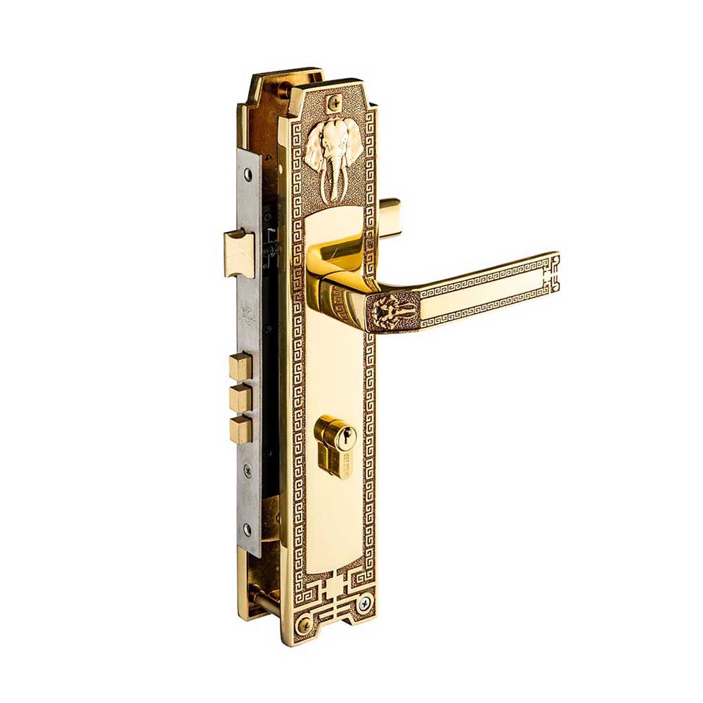 Khóa cửa gỗ đại đồng thau HC8528D dài 330