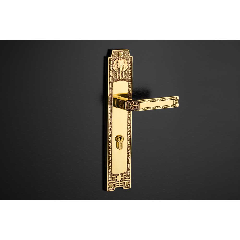 Khóa cửa gỗ đại đồng thau HC8528D dài 330 - Ảnh 2