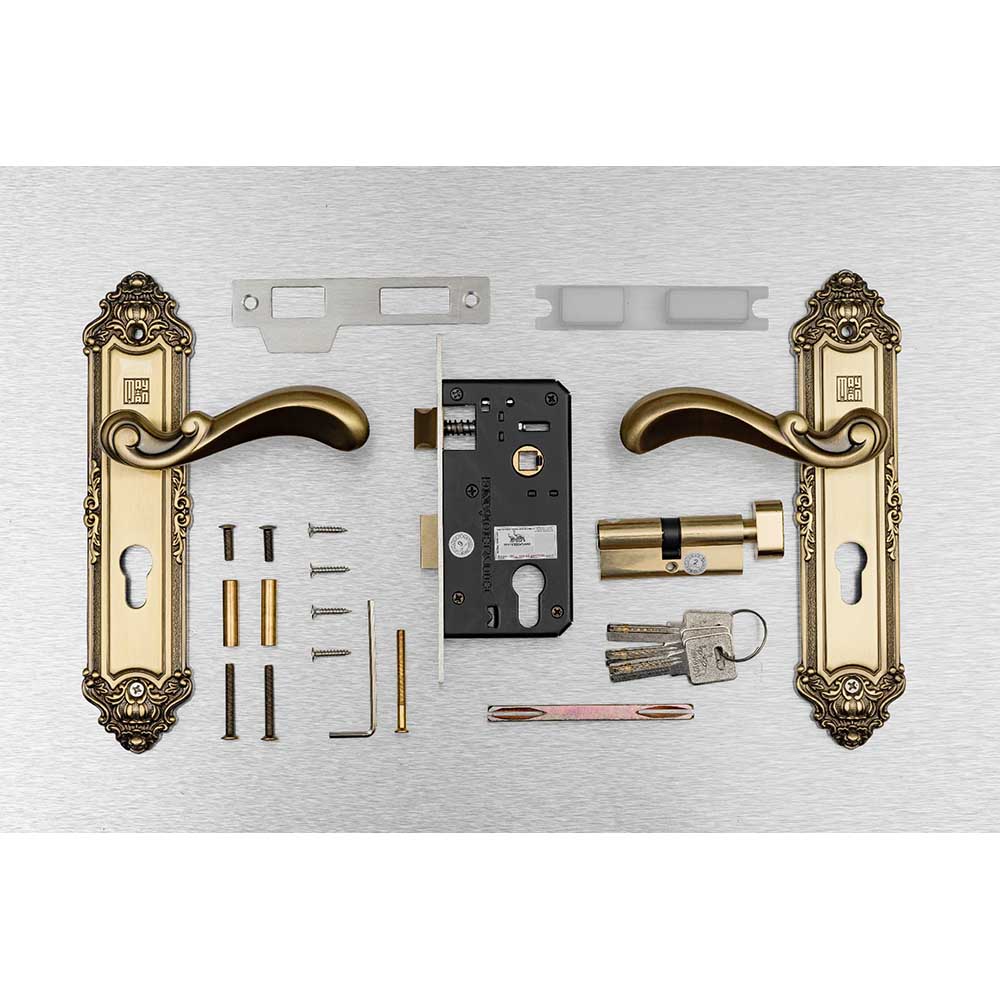 Bộ khóa tay nắm đồng thau HCR 5829 dài 234 - Ảnh 7