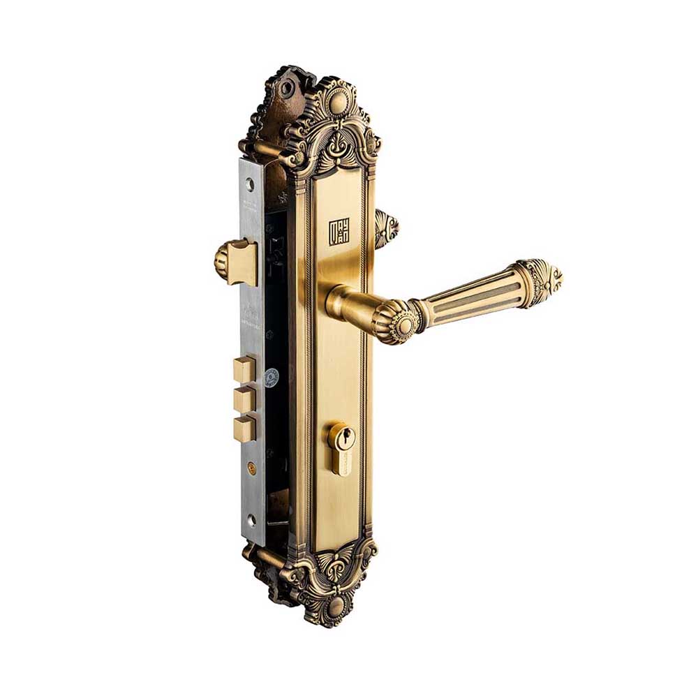 Khóa cửa gỗ đại đồng thau HCR8526 dài 350 - Ảnh 4