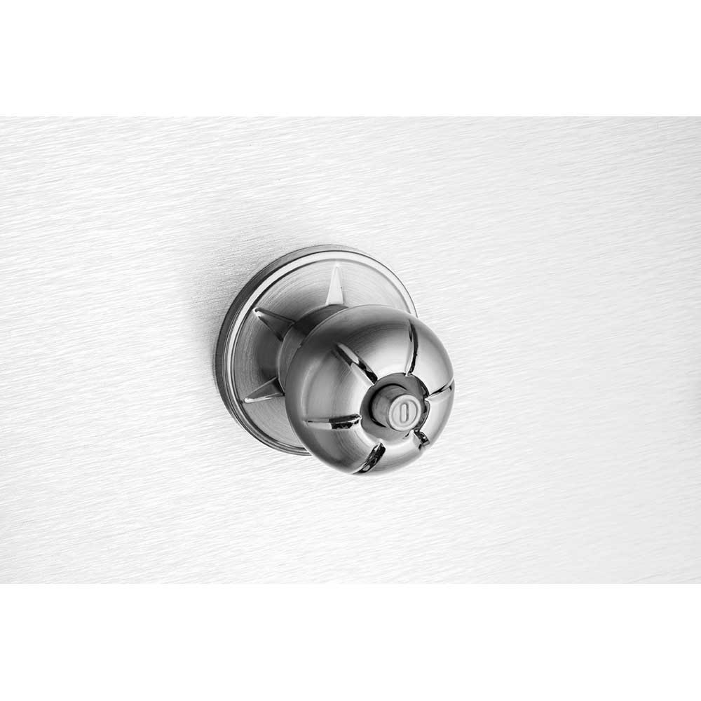 Khóa tay nắm tròn thép + inox 304, ổ chìa bằng đồng - Ảnh 3