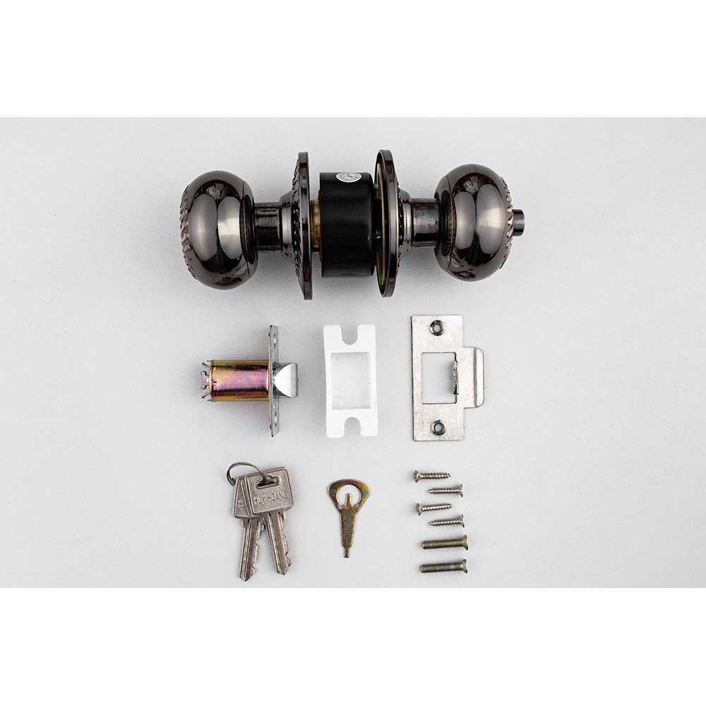 Khóa tay nắm tròn thép và inox 304 có ổ chìa bằng đồng - Ảnh 5