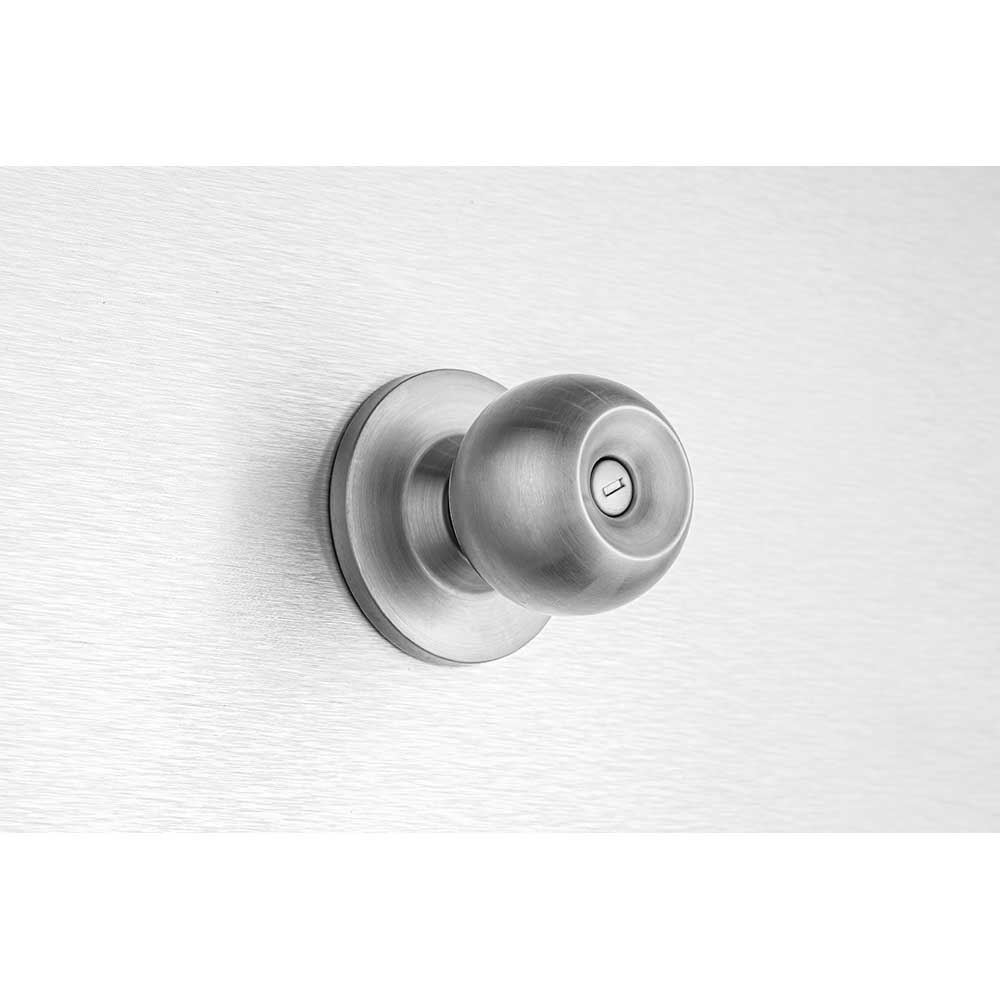 Khóa tay nắm tròn thép + inox 304, ổ chìa bằng đồng thau - Ảnh 4