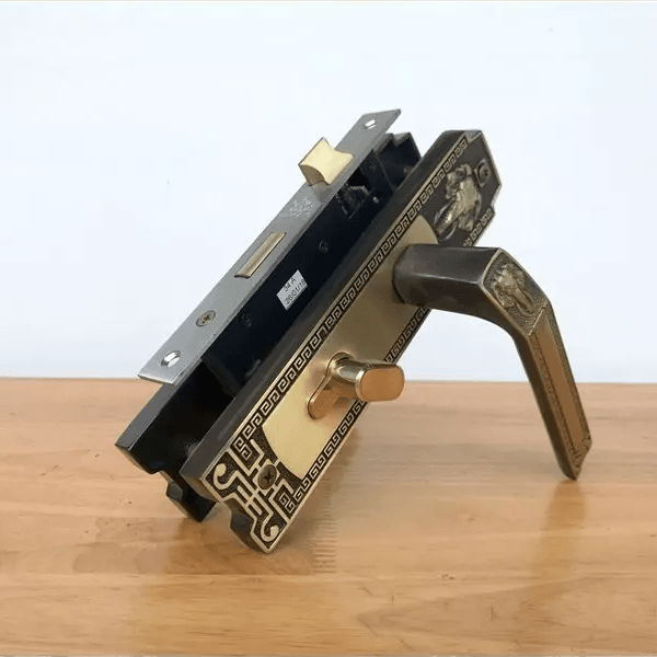 Bộ khóa tay nắm đồng thau HCR 5828 dài 213 - Ảnh 2