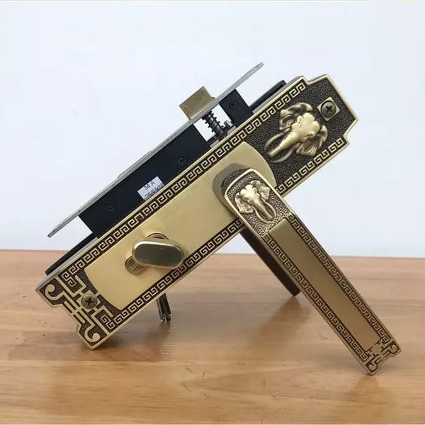 Bộ khóa tay nắm đồng thau HCR 5828 dài 213