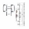Bộ khóa đa điểm 1800 cửa lùa tay nắm chữ P GQ ASSA ABLOY