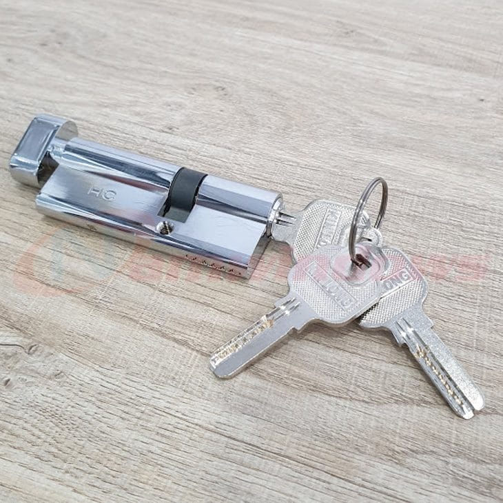 Lõi khóa 1 đầu chìa lệch tâm dài 80mm cho cửa nhôm Xingfa hệ 55 - Ảnh 2