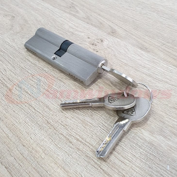 Lõi khóa 2 đầu chìa dài 80mm cho của dày 50 - 60mm - Ảnh 3