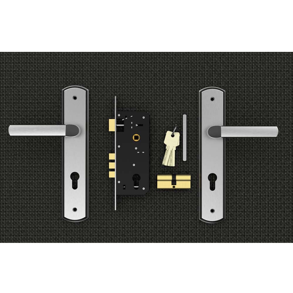 Bộ khóa tay nắm Inox SS 8568 dài 260 - Ảnh 4