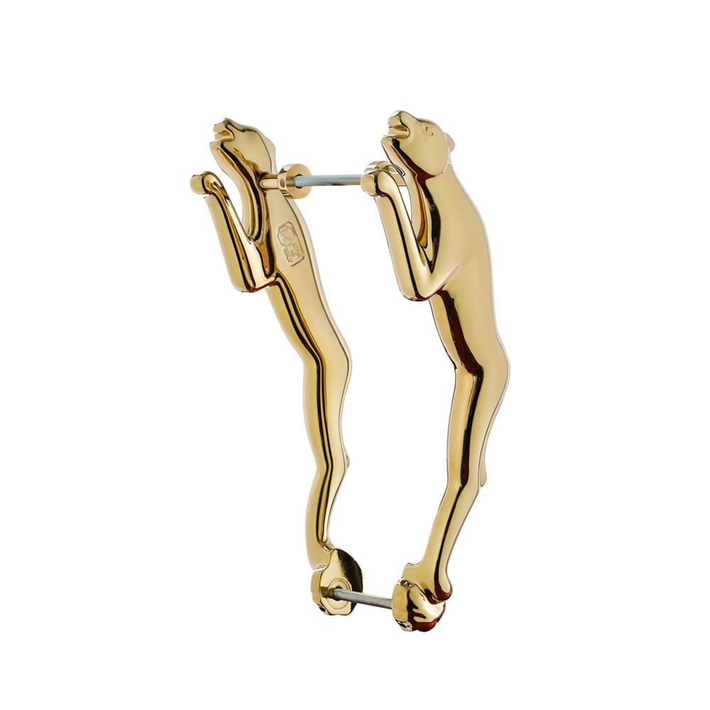 Tay nắm cửa gỗ đại sảnh đồng thau JAGUAR PVD Gold dài 370 - Ảnh 2