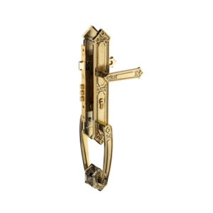 Khóa cửa gỗ đại sảnh đồng thau HC85 KING PVD Gold dài 520