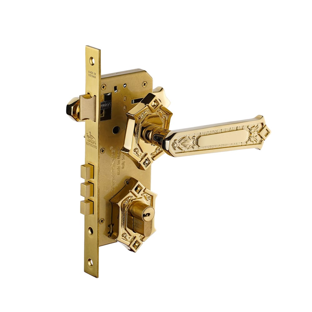 Bộ khóa phân thể tay nắm đồng HC 85 KING PVD Gold - Ảnh 2