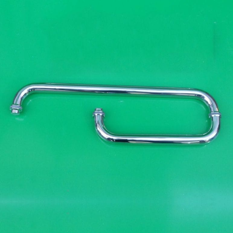 Tay nắm phòng tắm kính 185x385 phi 19 trắng bóng - Ảnh 2