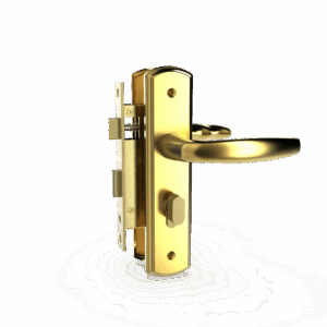 Bộ khóa tay nắm đồng thau HC 5866 PVD Gold dài 210