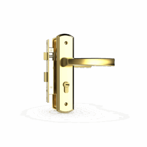 Bộ khóa tay nắm đồng thau HC 5868 PVD Gold dài 260