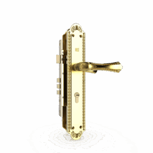 Khóa cửa gỗ đồng thau HC8561 Đại PVD Gold dài 360
