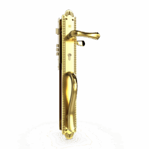 Khóa cửa gỗ đại sảnh đồng thau HC8561 PVD Gold dài 594