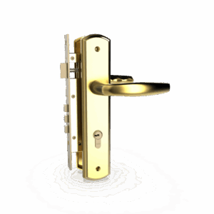 Bộ khóa tay nắm đồng thau HC 8566 PVD Gold dài 260