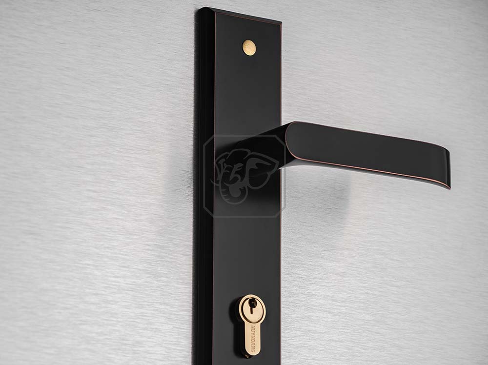 Bộ khóa tay nắm Inox SS 8510 mạ đồng đen dài 260 - Ảnh 3