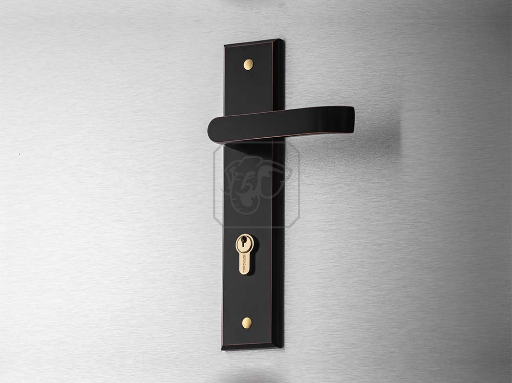 Bộ khóa tay nắm Inox SS 8510 mạ đồng đen dài 260 - Ảnh 4