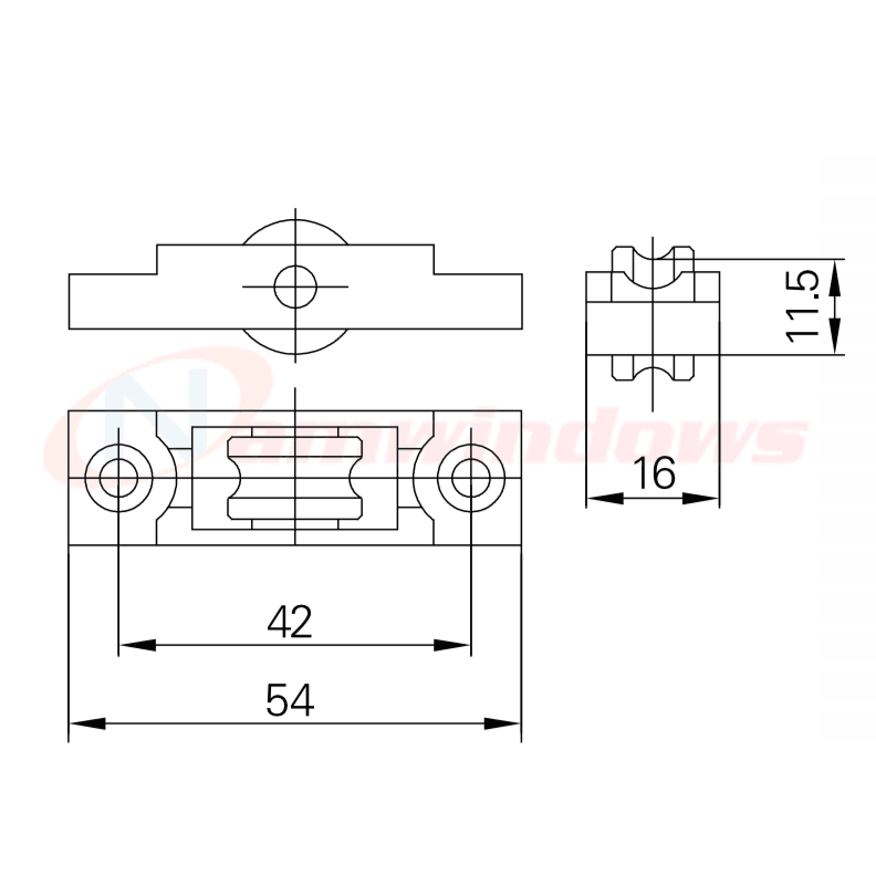 Bánh xe đơn GQ loại 2 - Ảnh 2