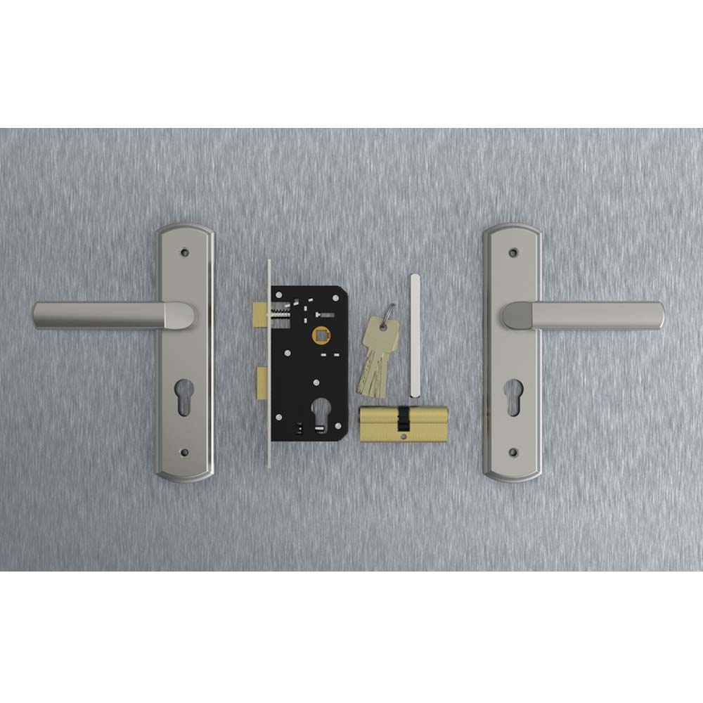 Bộ khóa tay nắm Inox SS 5868 dài 210 - Ảnh 4